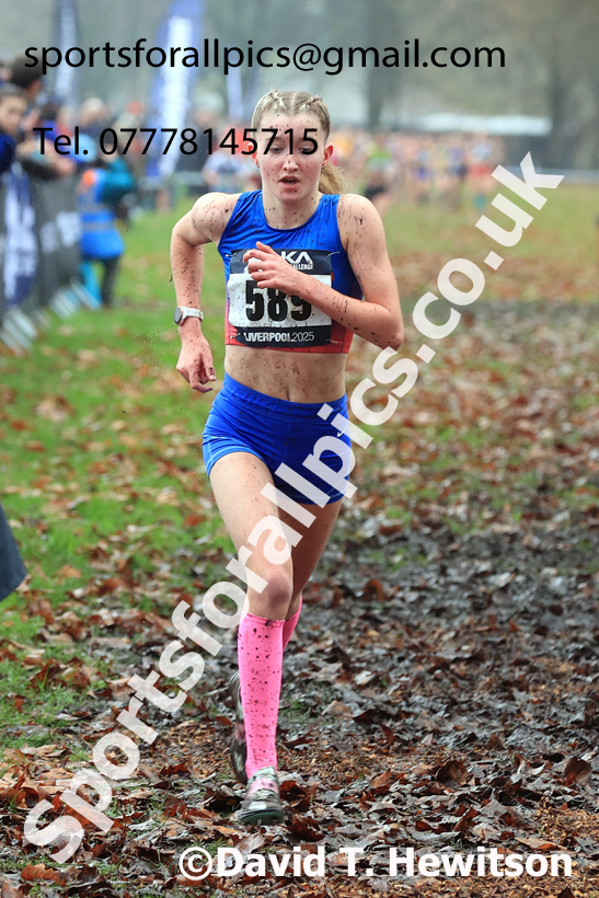 Girls Under-15s 2025 Liverpool Cross Challenge, Sefton Park, Saturday, November 22th. Photo: David T. Hewitson/Sports for All Pics
